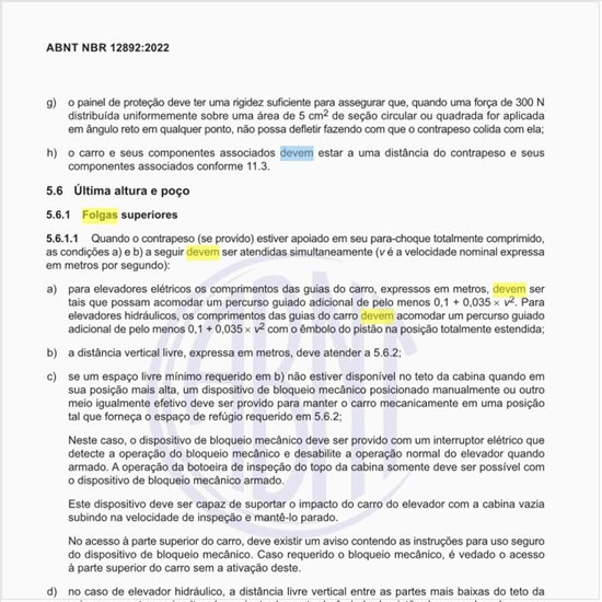 Quais devem ser as folgas superiores?