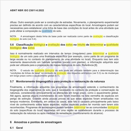 Como deve ser executada a classificação biológica e avaliação dos solos no intuito de determinar a qualidade biológica dos solos?