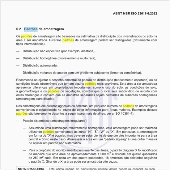 Como devem ser os padrões de amostragem?