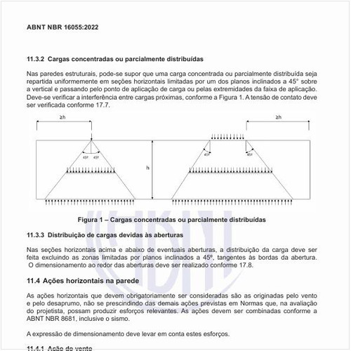 O que deve ser feito em relação às cargas concentradas ou parcialmente distribuídas?