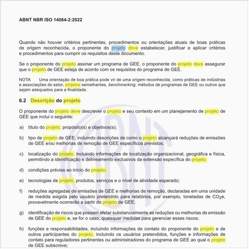 Como deve ser a descrição de um projeto de GEE?