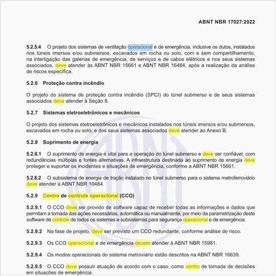O que deve conter o centro de controle operacional (CCO)?