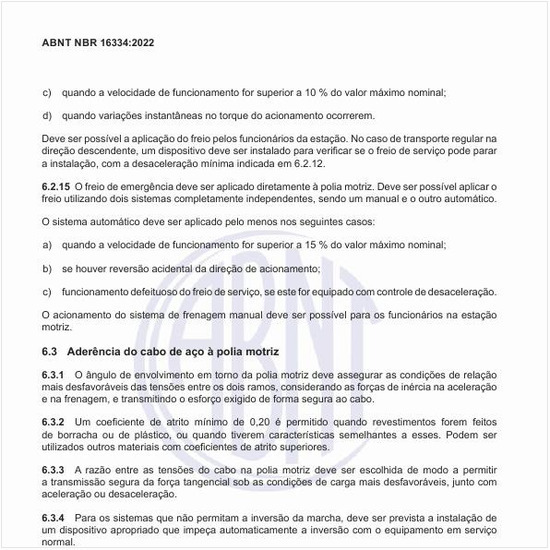 Quais são os parâmetros para as torres de sustentação?