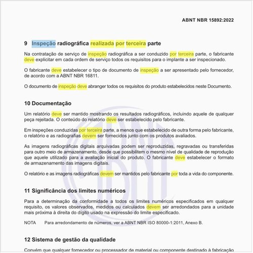 Como deve ser realizada a inspeção radiográfica realizada por terceira parte?