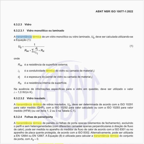 O que é a transmitância térmica linear