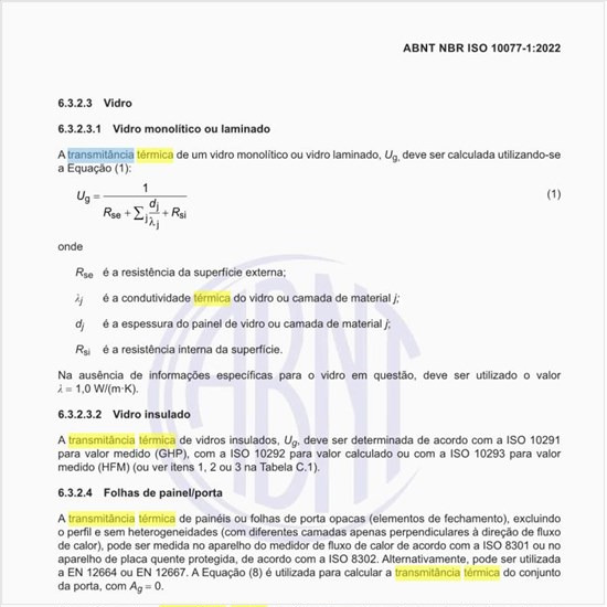 O que é a transmitância térmica linear