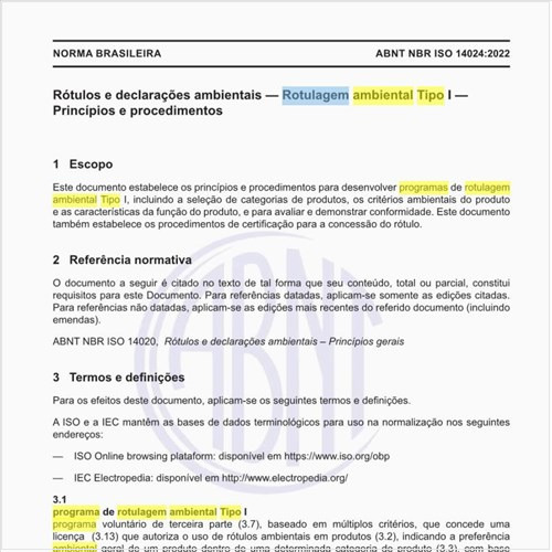 O que é um programa de rotulagem ambiental tipo I?