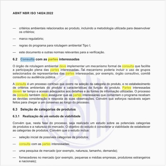 Como deve ser feita a consulta com as partes interessadas?