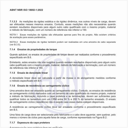 Como deve ser executado o ensaio de resistência ao carregamento cíclico?