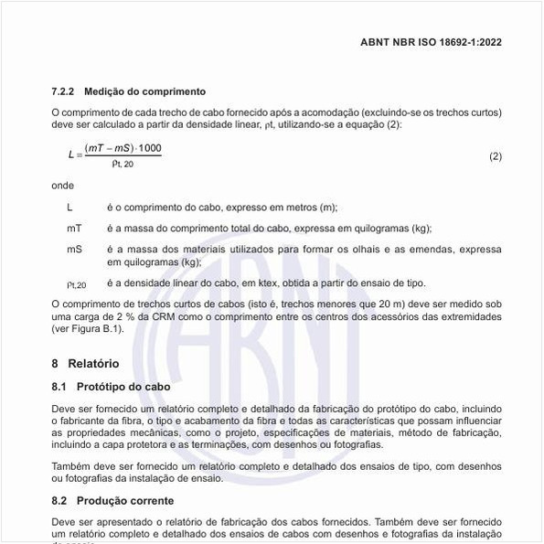 Como deve ser feita a medição do comprimento do cabo?