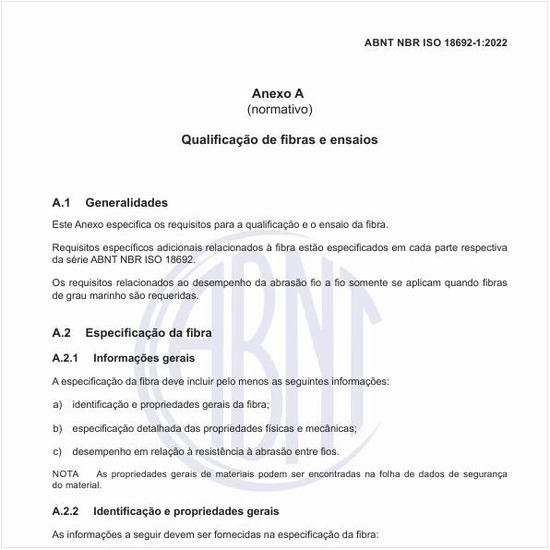 Qual deve ser a especificação da fibra?