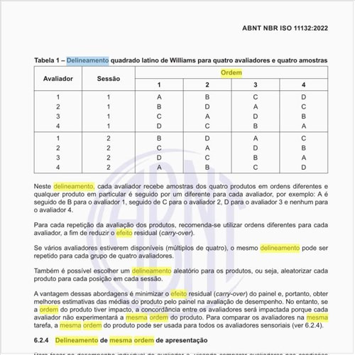 Como deve ser feito o delineamento de mesma ordem de apresentação?