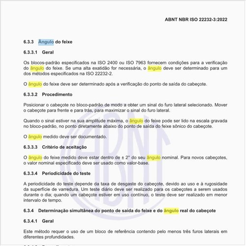 Como determinar o ângulo do feixe?