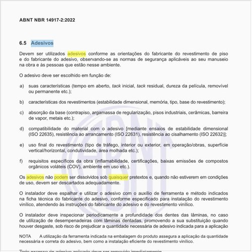 Quais os adesivos que podem ser utilizados?