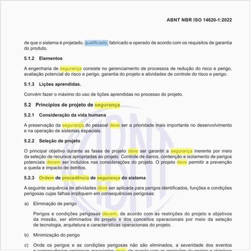 Qual deve ser a ordem de precedência de segurança do sistema?