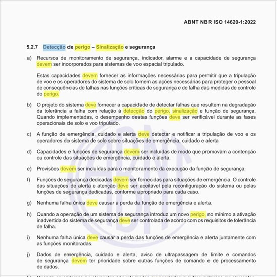 Como deve ser executada a detecção de perigo, a sinalização e segurança?