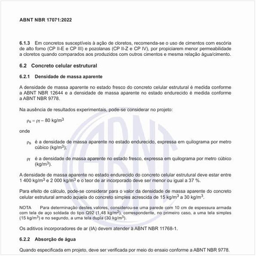 Quais são as propriedades do concreto celular estrutural?