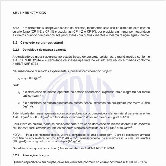 Quais são as propriedades do concreto celular estrutural?