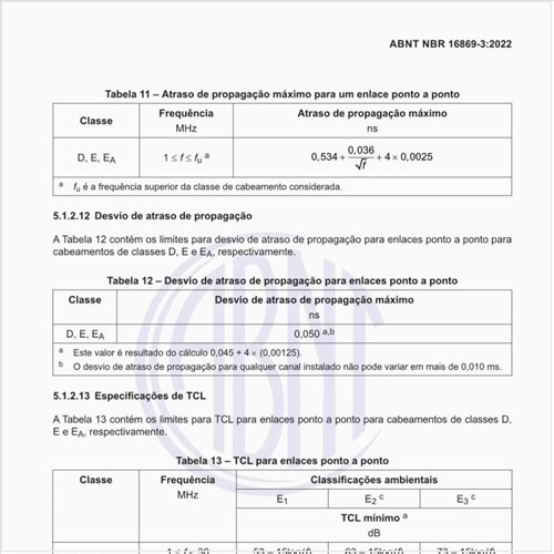 Quais são as especificações de ELTCTL?