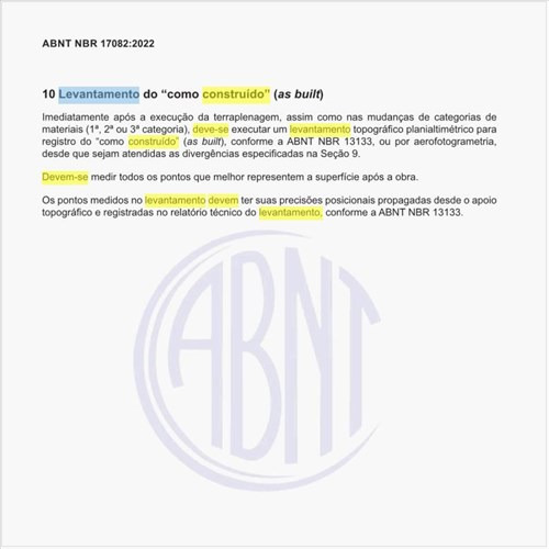 Quando deve ser feito o levantamento do como construído (as built)?