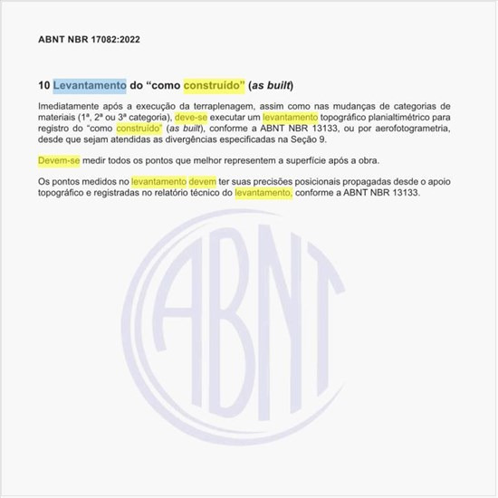 Quando deve ser feito o levantamento do como construído (as built)?