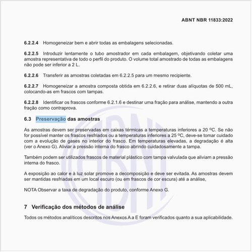Como realizar a preservação das amostras?