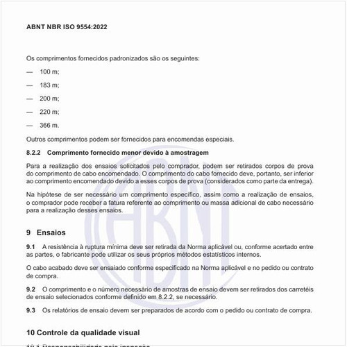 Como deve ser executado o controle da qualidade visual dos cabos de fibra?