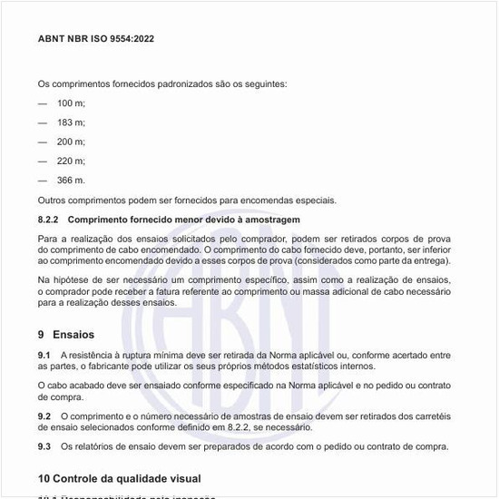 Como deve ser executado o controle da qualidade visual dos cabos de fibra?