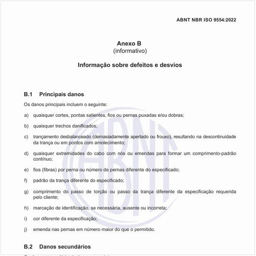 Como deve ser feita a informação sobre defeitos e desvios?