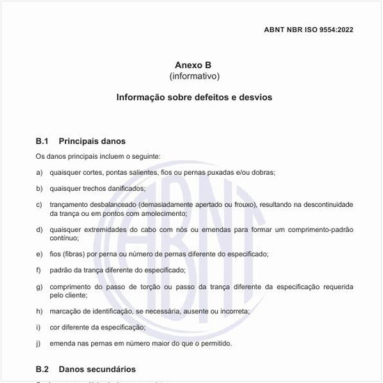 Como deve ser feita a informação sobre defeitos e desvios?