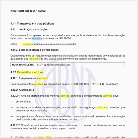 Quais são os requisitos elétricos para esses equipamentos?