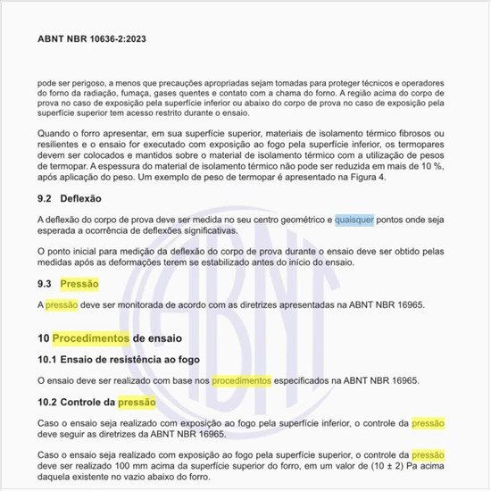 Quais são os procedimentos de ensaio?