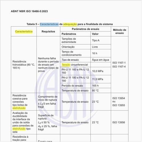 Quais são as características da adequação para a finalidade do sistema?