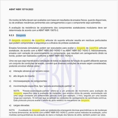 Quais os riscos do desgaste excessivo da superfície articular?