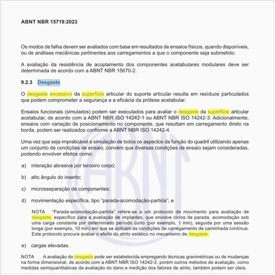 Quais os riscos do desgaste excessivo da superfície articular?