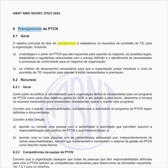 Como deve ser o planejamento da PTCN?