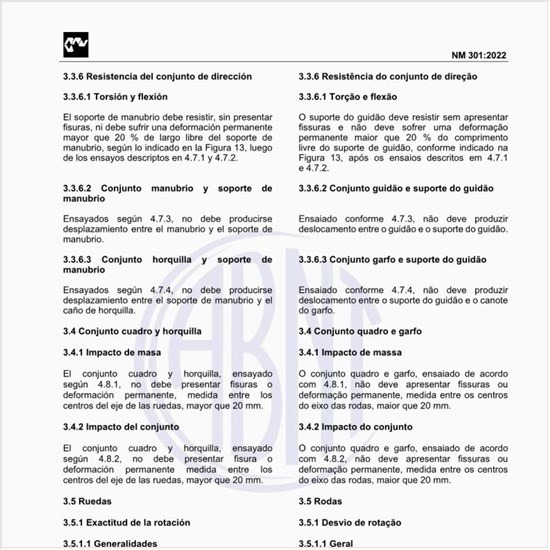 Quais devem ser as características das rodas?