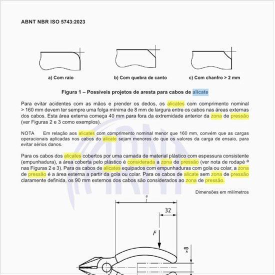 O que pode ser considerada a zona de pressão em um alicate universal?