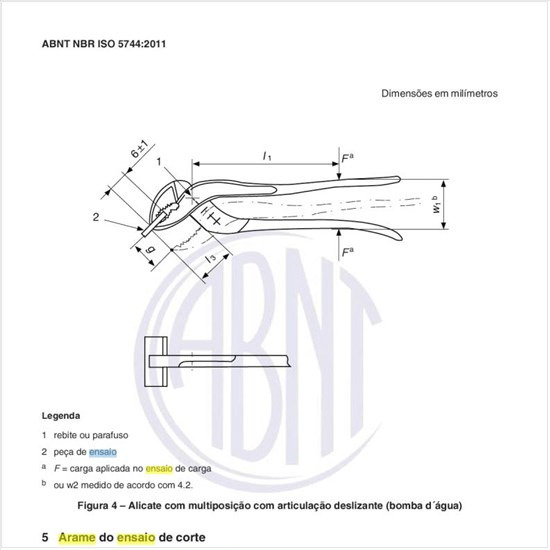 Como deve ser a verificação do arame do ensaio de corte?