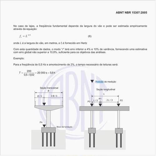 Qual a posição das medições em pontes?