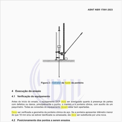 Como deve ser o extrator da haste da ponteira?