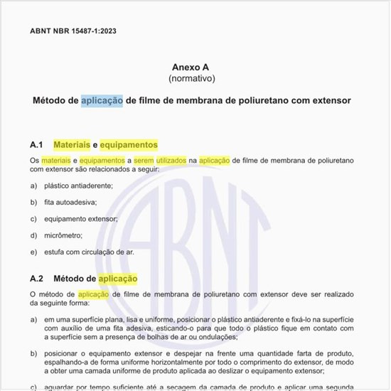 Quais os materiais e equipamentos a serem utilizados na aplicação do produto?