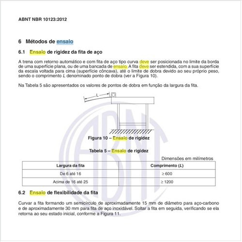 Como deve ser feito o ensaio de flexibilidade da fita?