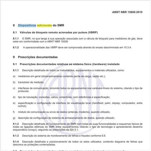 Quais são os dispositivos adicionais do SMR?