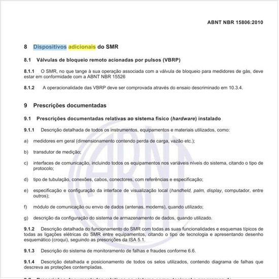 Quais são os dispositivos adicionais do SMR?