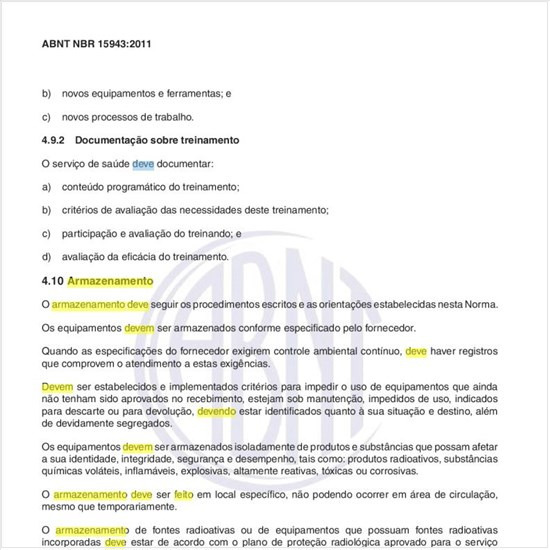 Como deve ser feito o armazenamento dos equipamentos?