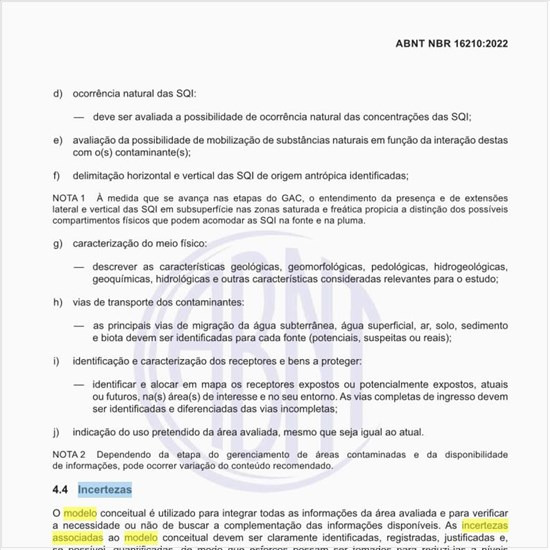 O que representam as incertezas associadas ao modelo conceitual?