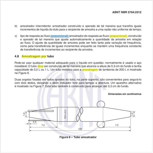 Como deve ser feita a amostragem por tubo?