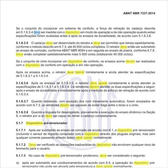 Como deve operar o dispositivo pré-tensionador?