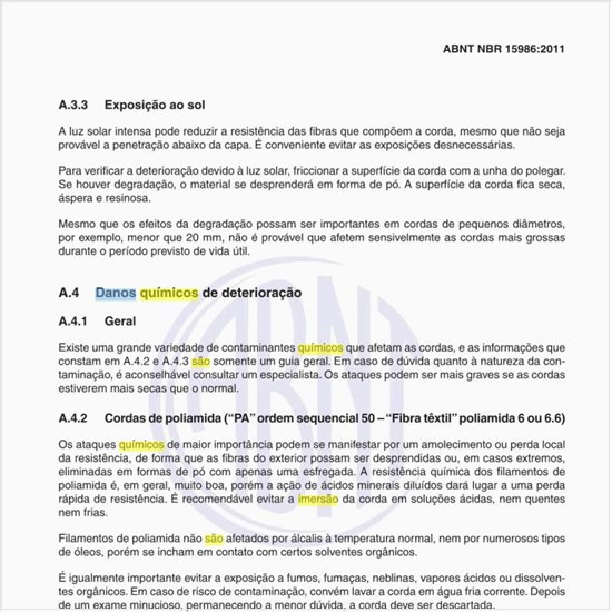 Quais são os danos químicos de deterioração?